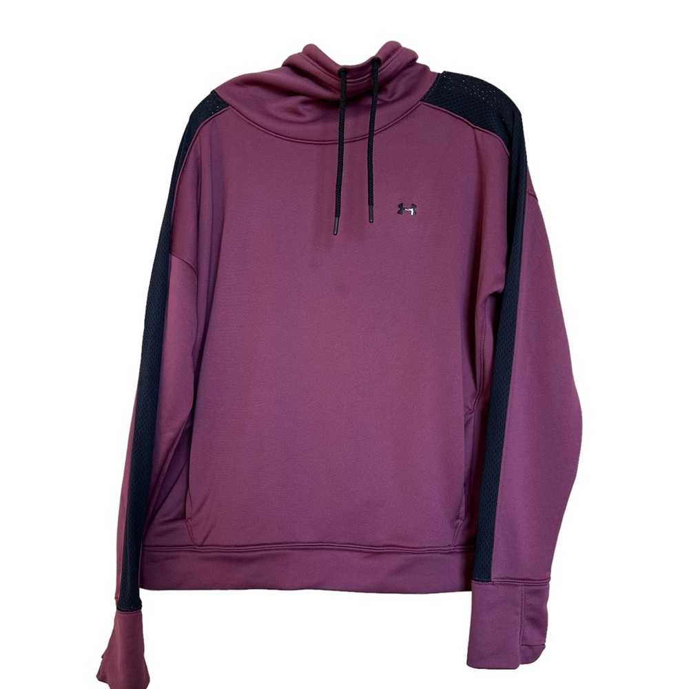 Under Armour Women’s Cowl Neck Pullover Sweatshirt Maroon Purple Sz XL